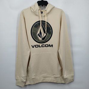 Volcom Roundabout Pullover Fleece Hoodie - Bleached Sand - Medium